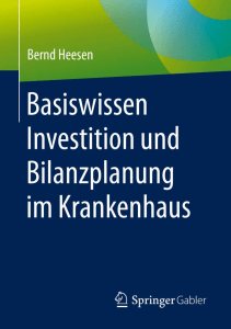 BOOK Basiswissen Investition und Bilanzplanung im Krankenhaus German Edition 