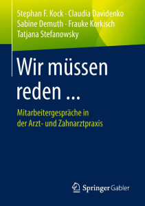 EBOOK Wir müssen reden Mitarbeitergespräche in der Arzt und Zahnarztpraxis 