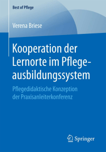 BOOKS Kooperation der Lernorte im Pflegeausbildungssystem Pflegedidaktische 