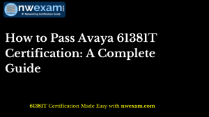 How to Pass Avaya 61381T Certification: A Complete Guide