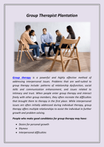 Group Therapist Broward County