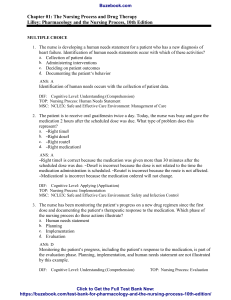 Test Bank for Pharmacology and the Nursing Process 10th Edition Test Bank