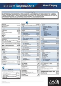 BOOKS ICD 10 CM 2017 Snapshot Coding Card General Surgery