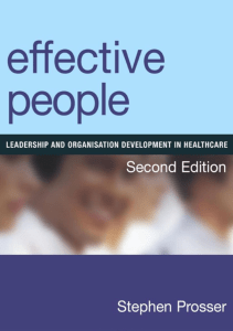 EBOOK Effective People Leadership and Organisation Development in Healthcare Second 