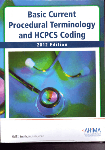 DOWNLOAD Basic Current Procedural Terminology and HCPCS Coding 2012