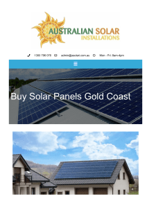 Buy Solar Panels Gold Coast