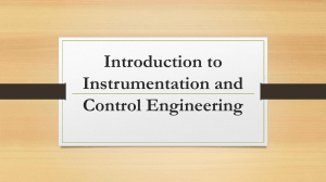 Lecture 1 - Introduction to Instrumentation and Control Engineering