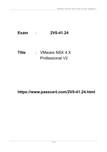 2V0-41.24 VMware NSX 4.X Professional V2 Dumps