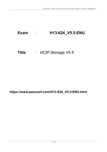 H13-624 V5.5-ENU HCIP-Storage V5.5 Exam Dumps