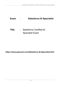 Salesforce AI Specialist Exam Dumps