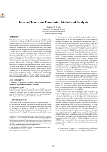 Internet Transport Economics：Model and Analysis