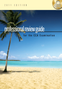 READ Professional Review Guide for the CCA Examination 2011 Edition Flexible 