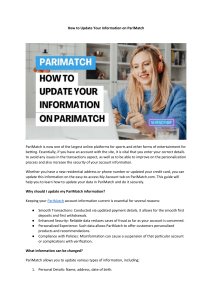 How to Update Your Information on PariMatch