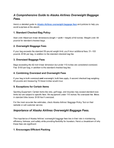 A Comprehensive Guide to Alaska Airlines Overweight Baggage Fees.