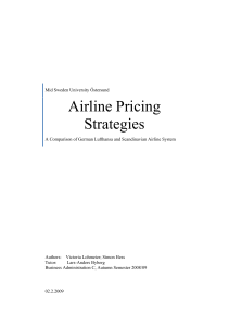 Airline pricing strategies