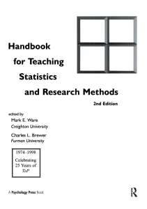 READ Handbook for Teaching Statistics and Research Methods