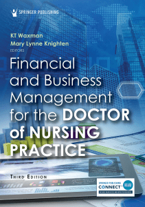 BOOK Financial and Business Management for the Doctor of Nursing Practice