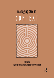 BOOK Managing Care in Context