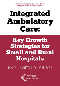 BOOK Integrated Ambulatory Care Key Growth Strategies for Small and Rural Hospitals