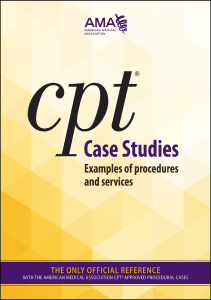 BOOKS CPT Case Studies Examples of Procedures and Services