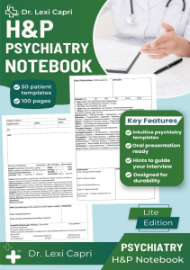 DOWNLOAD HP Psychiatry Notebook Lite Edition  Essential Medical History and Physical 