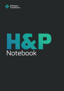 BOOK HP Notebook Medical History and Physical Notebook 100 Medical templates and 