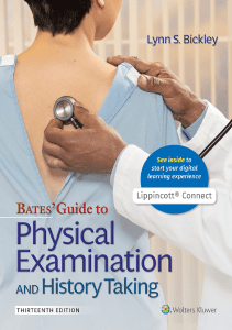 BOOK Bates Guide To Physical Examination and History Taking Lippincott Connect 