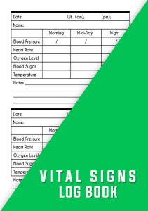 BOOK Vital Signs Log Book The Vital Signs Notebook Large Print helps those vision 