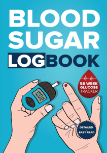 READ Blood Sugar Log Book Detailed  Easy Read  58 Week at Glance  Daily Diabetic 