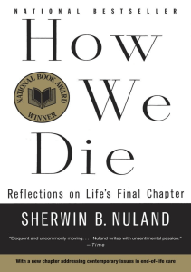 BOOKS How We Die Reflections on Life s Final Chapter New Edition National Book 