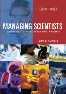 BOOK Managing Scientists Leadership Strategies in Scientific Research