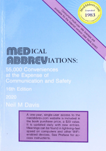 EBOOK Medical Abbreviations 55 000 Conveniences at the Expense of Communication and 