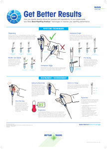 Good Pipetting Practices Guide