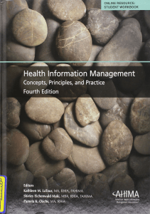 BOOK Healthcare Information Management Concepts Principles and Practice