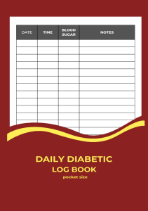 DOWNLOAD daily diabetic log book poket size Blood Sugar Log Book  Daily Diabetic 