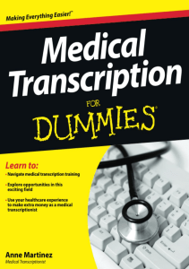 EBOOK Medical Transcription For Dummies