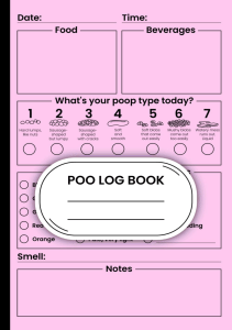 BOOK Poo Log Book Track Your Poop Bowel Movement Details Record Book For Kids and 