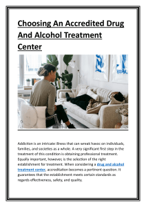 Choosing An Accredited Drug And Alcohol Treatment Center