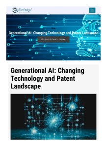 Generational AI Changing Technology and Patent Landscape