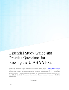 Essential Study Guide and Practice Questions for Passing the UiABAA Exam