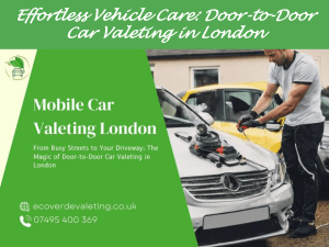 Effortless Vehicle Care: Door-to-Door Car Valeting in London