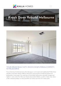 Knock Down Rebuild Melbourne