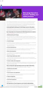 Diseño web Barcelona Servicios: Construyendo tu presencia online