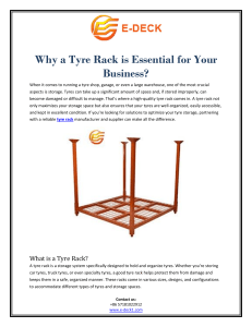 Why a Tyre Rack is Essential for Your Business?