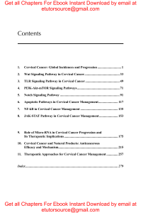 E BOOK 1st Edition  Cervical Cancer Signaling Pathways, Molecular Mechanisms, Natural Products, and Therapeutic Approaches Edited By Pratibha Pandey, Fahad Khan, Saher Islam, Devarajan Thangadurai