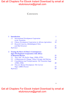 E BOOK Beyond Official Development Assistance Chinese Development Cooperation and African Agriculture (Governing China in the 21st Century) 1st ed. 2020 Edition by Lu Jiang