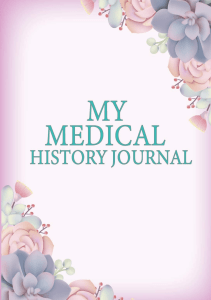 BOOKS My Medical History Journal Notebook For Patients to write in I Organizer and 