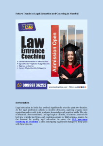 Future Trends in Legal Education and Coaching in Mumbai