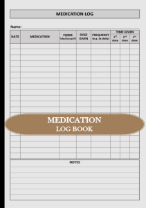 READ Medication Log Book Medication Administration Management Record Sheet Planner 