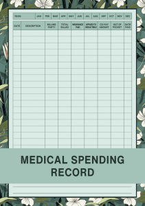 EBOOK Medical Spending Record A Logbook for Keeping Track Your Medical Expenses 